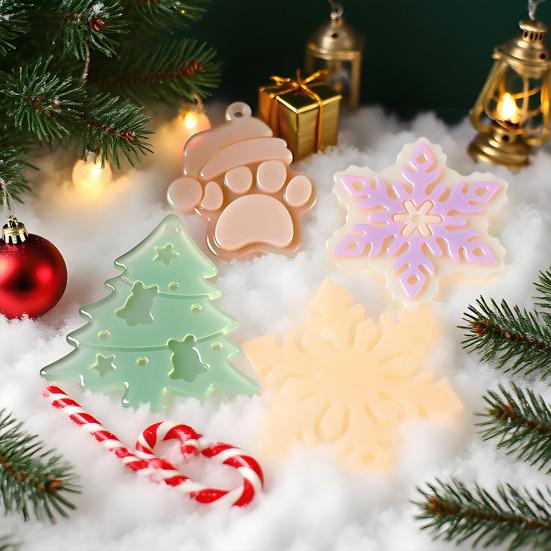 Christmas Silicone Resin Molds for Making Deer Santa Snowman Ornaments DIY Crafts Epoxy Casting Glue Mold Cake Decorating Supplies