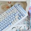 Ice Cream Bear Blue Cartoon Keycap Set - Cute MOA 75/98 Key Mechanical Keyboard Caps