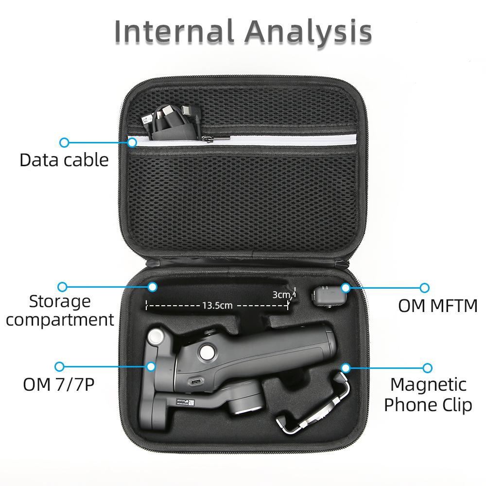 for DJI Osmo Mobile 7/7 Pro Carrying Case Portable Storage Bag Box Handbag for DJI OM 7/7P Handheld Gimbal Accessories