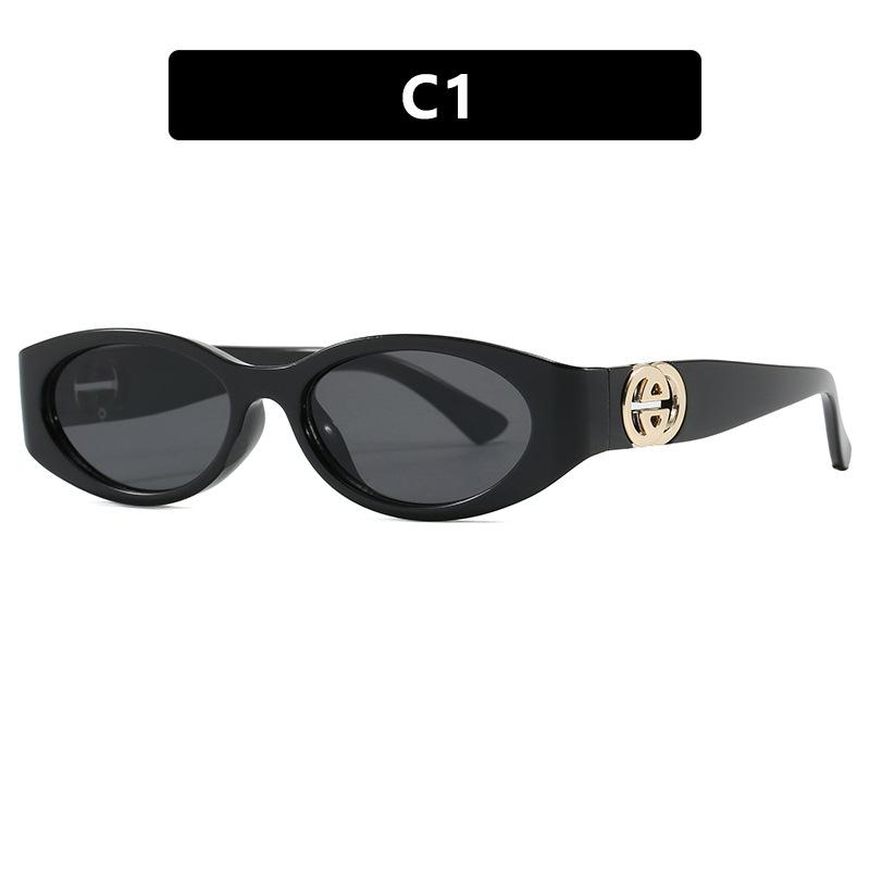 

Fashion Oval Sunglasses Luxury Women Brand Designer Vintage Sun Glasses Female Travel Retro Shade UV400 Eyewear As Picture