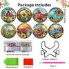 8 Pieces/set of Diamond Painted Car Pattern Coasters, DIY Coasters with Holder, Suitable for Beginners and Adults, Art and Craft Supplies Gifts