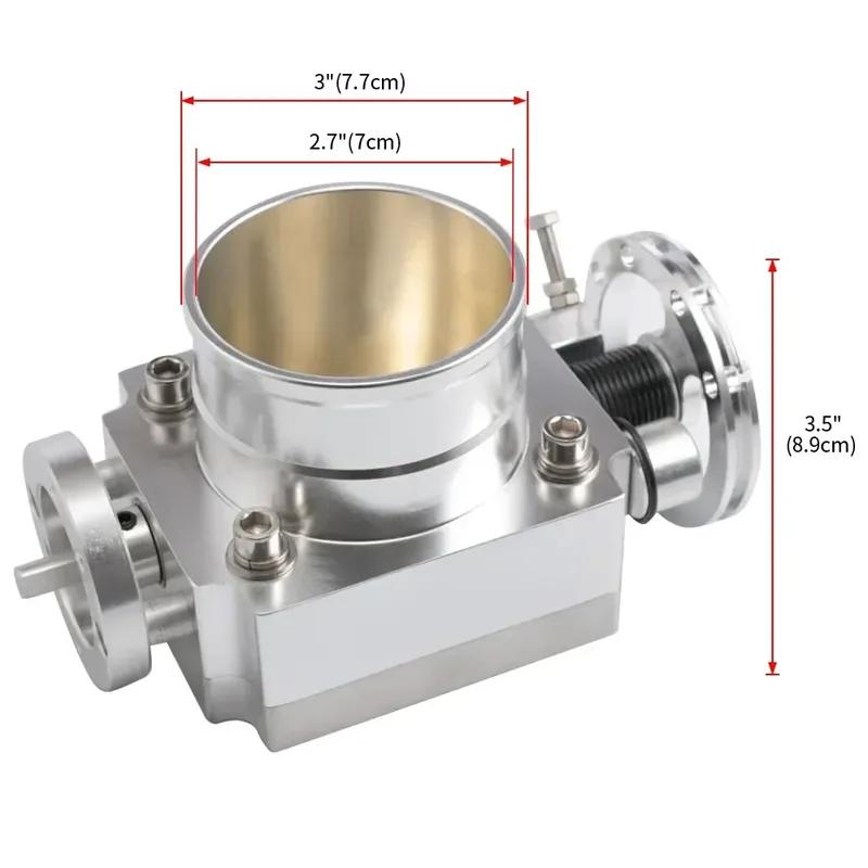 Universal 70MM Aluminum Throttle Body Throttle Performance Intake Manifold Billet Aluminum High Flow Throttle Body Auto Parts