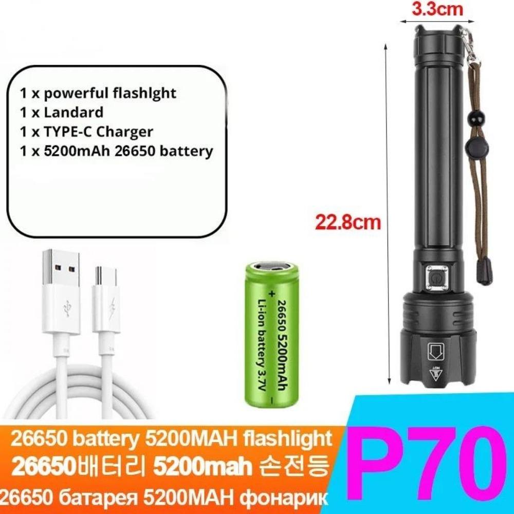 Most Powerful LED Flashlight Rechargeable Torch Lighting 1500M Tactical Lantern Ultra Powerful Flashlight With Usb Charging