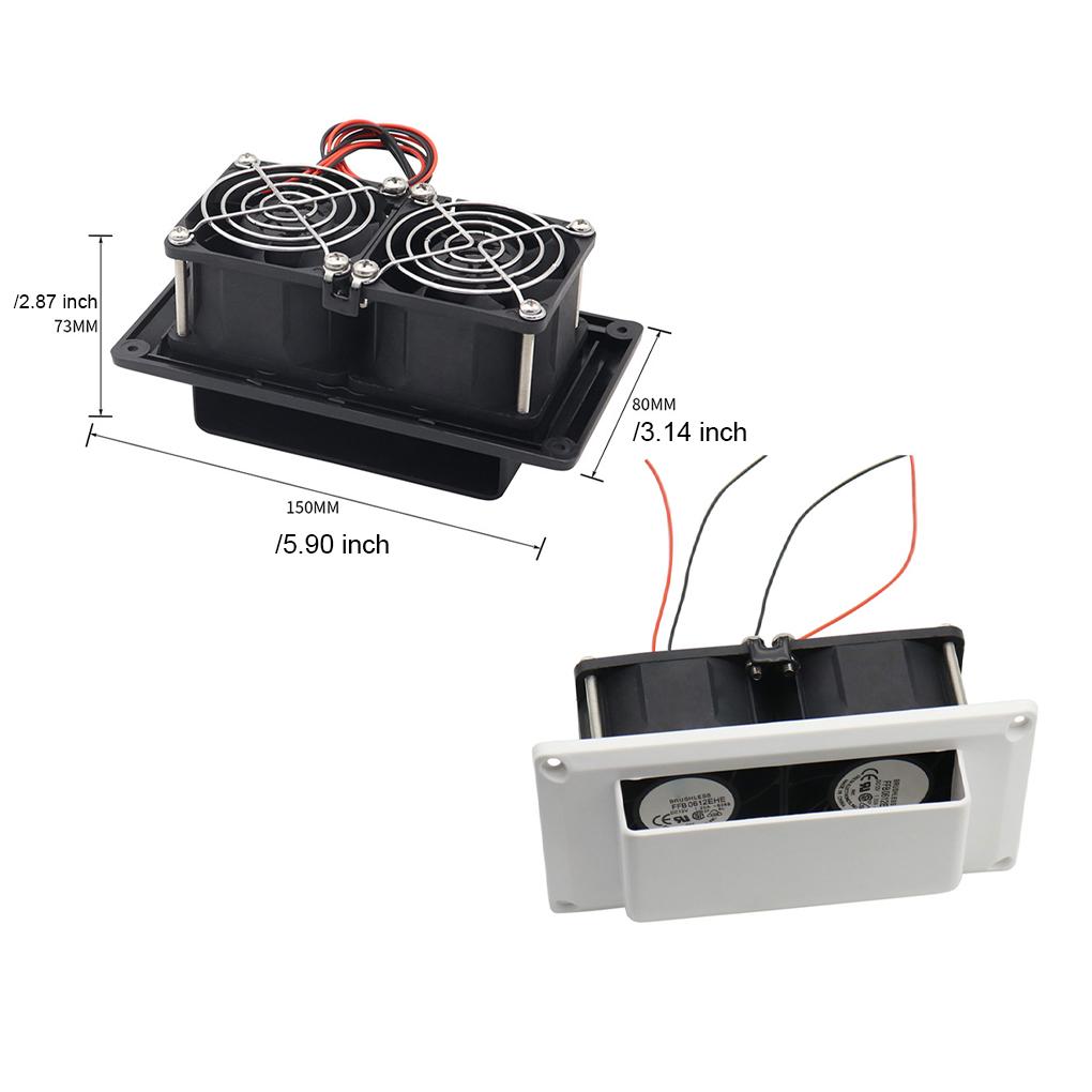 Universal RVs Side Air Vent Ventilation Exhaust Fan Low Noise Automotive