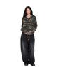 Aakam Camouflage Waffle Zip-Up Hoodie (Khaki)