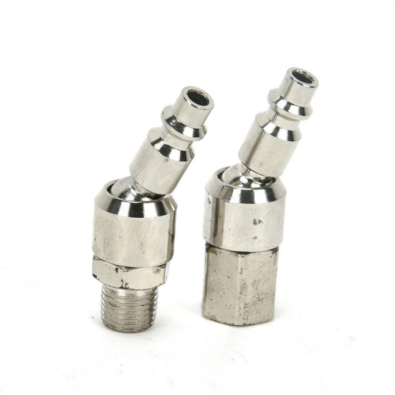 Universal Air Tool Quickly Connect Plugs Fitting Hose Compressor Quick Release Coupler Universal 360 Degree Swivels Pneumatic Quick Joint