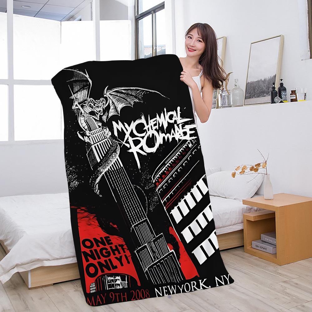 Asciugamano da Bagno in Microfibra Morbida My Chemical Romance Band Assorbente Traspirante Per Bambine Bambini Asciugamano da Spiaggia Decorativo Cartoon