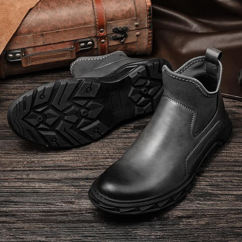 Men's Spring and Autumn Popular Leather Martin Boots