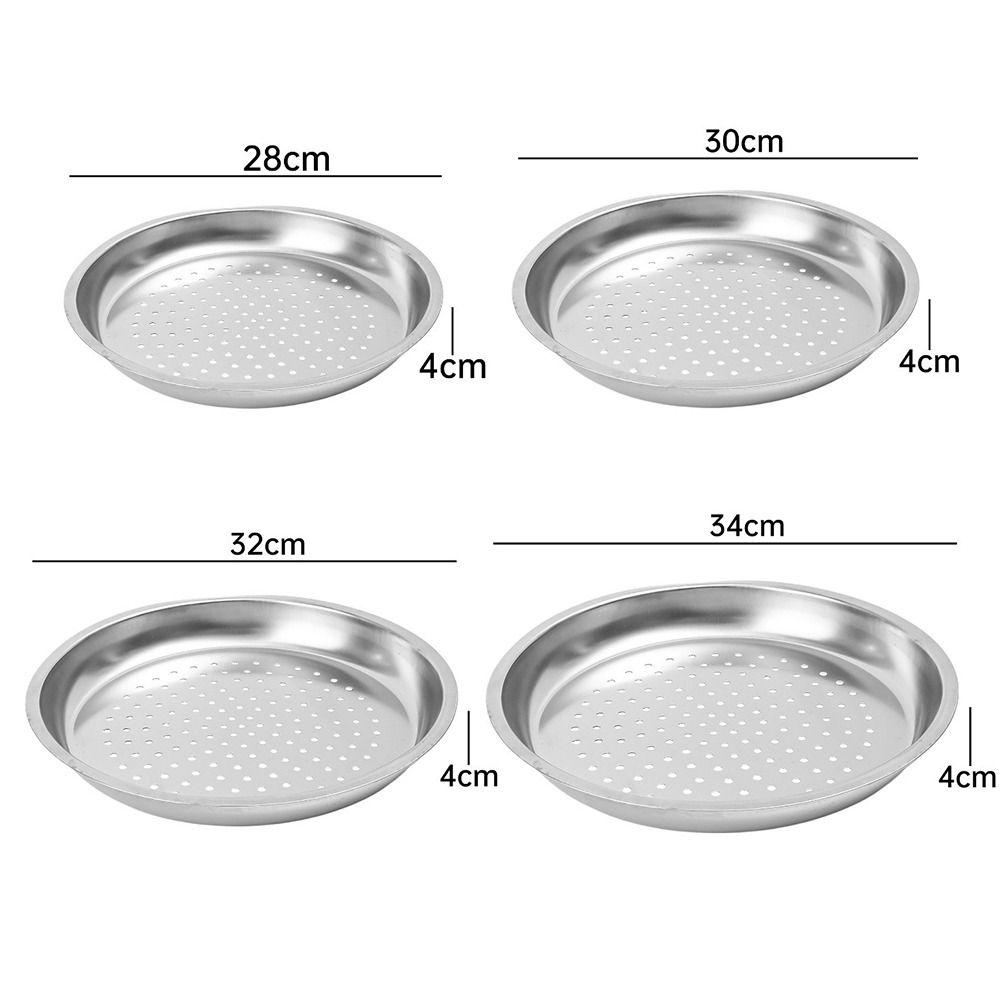 28/30/32/34cm Stainless Steel Steaming Tray Dumplings Fish Steaming Rack New Kitchen Wok