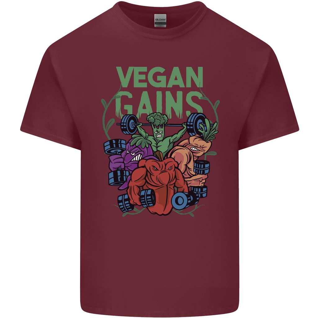 Vegan Gym Bodybuilding Vegetarian Unisexs Light Cotton TShirt