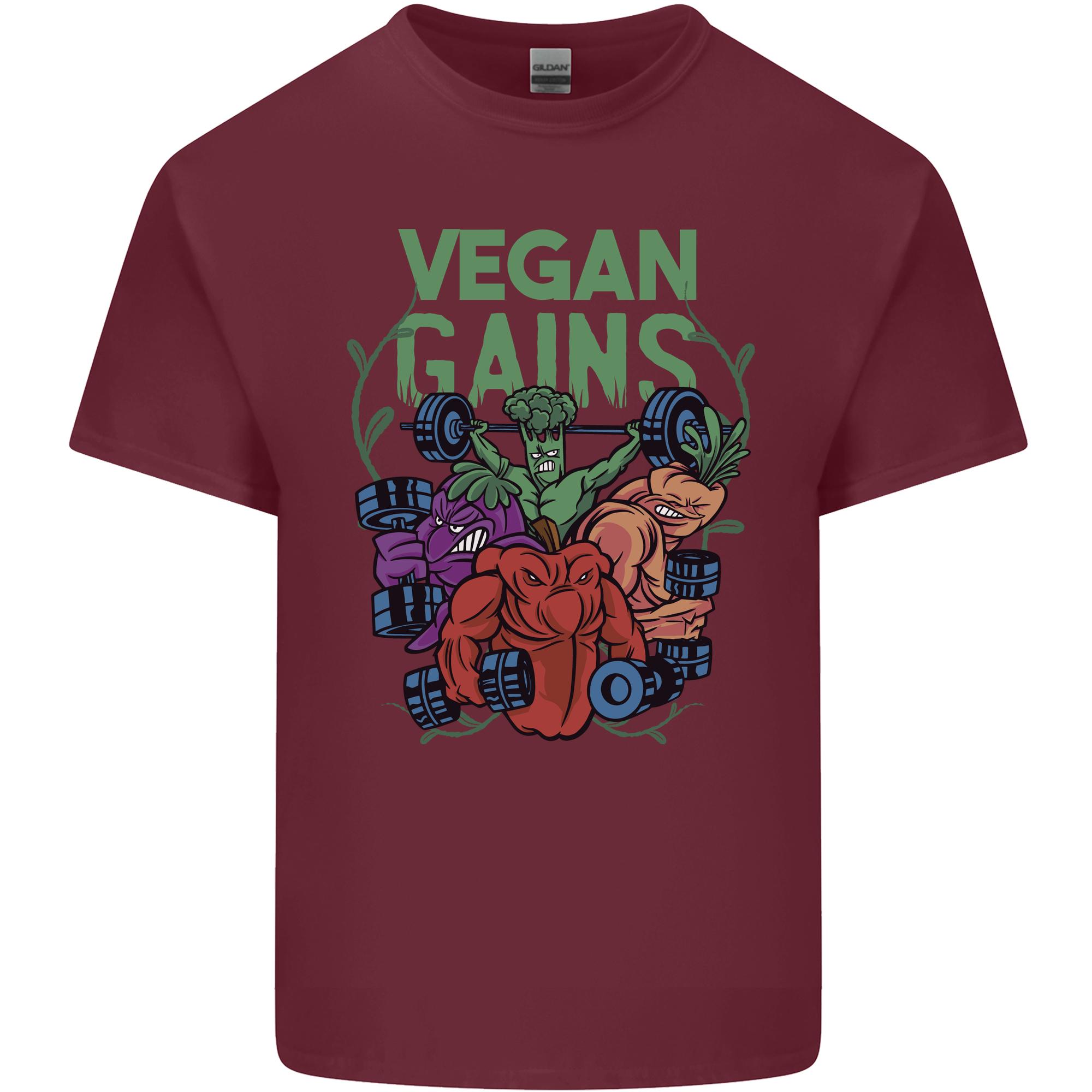 Vegan Gym Bodybuilding Vegetarian Unisexs Light Cotton TShirt S
