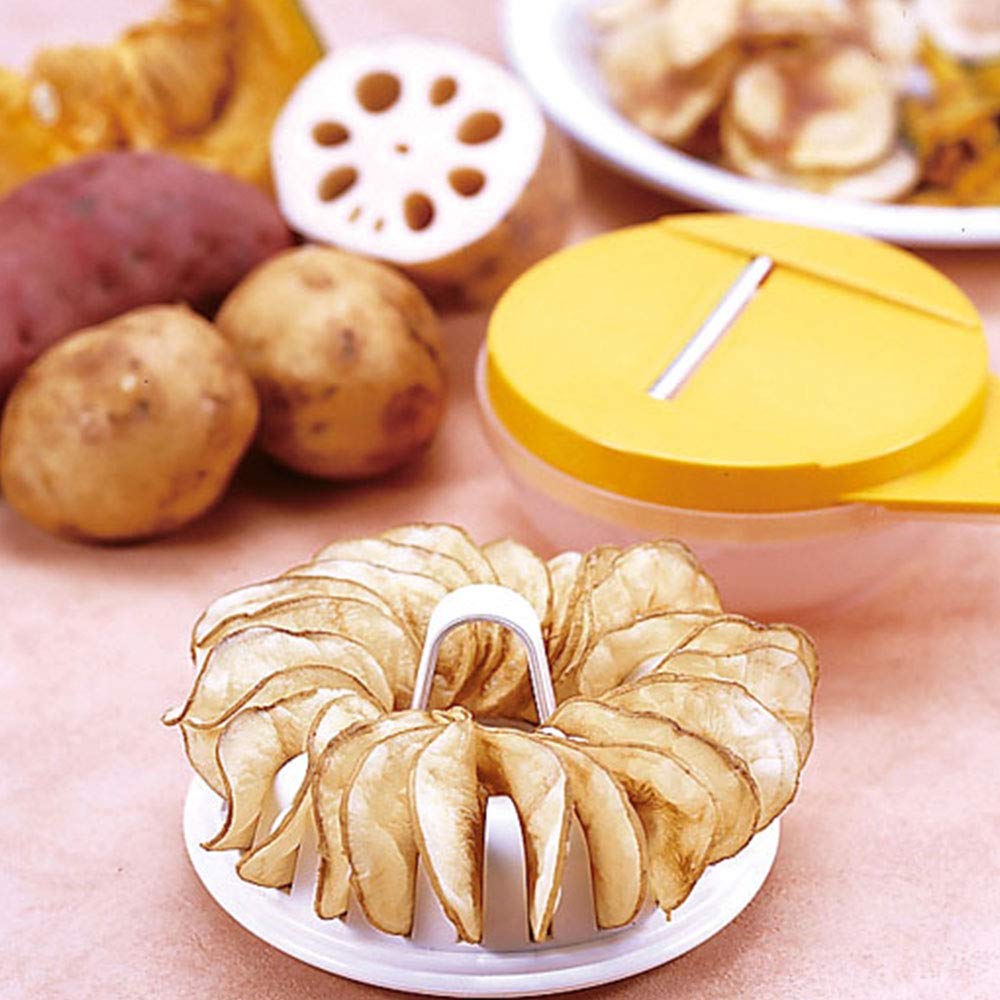 Akebono Sangyo Chips Maker with Made In Make Chips In the Microwave with the Included Slicer and Holder for Easy and Safe Chips To Product Size