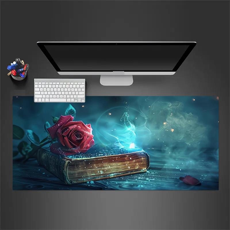 1pc Magical Book with Rose Computer Pad Mouse Pads for Desk,Gamers and Office Use 020241