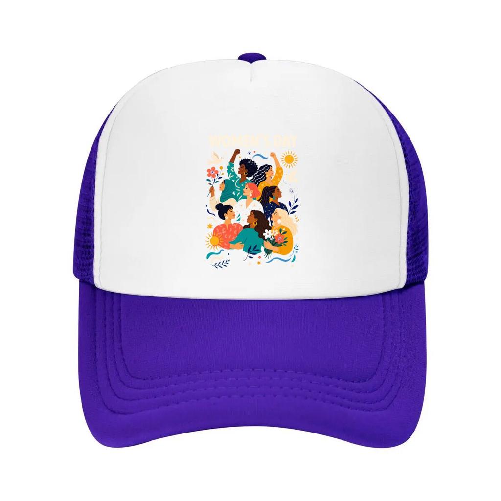 Inclusive Women Unity Celebration Po Mesh Baseball Cap Casual Hat Outdoor  For Womens Unisex FeUnisex