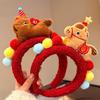 Red Cartoon Horse Hair Hoop Exquisite New Year Mascot Headband Cute Pony Headpiece  Celebration