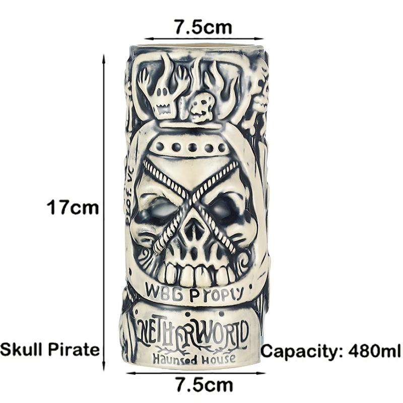 Tiki Mug Creative Mug Coffer Mug with Haunted House Design