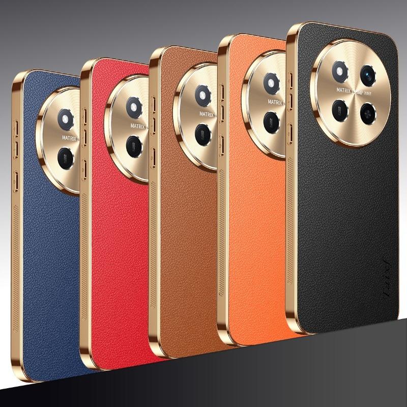 Texture Lichee Pattern Leather Plating Cover For Huawei Honor GT X9C X9c Smart Sfot Shockproof Lens Protection Bumper Case
