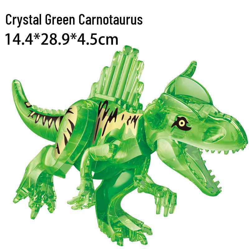 Jurassic Dinosaur Building Blocks: Assembled T. Rex, Brachiosaurus, Carnotaurus, Dilophosaurus