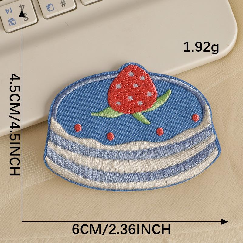 Cartoon Cake Self-Adhesive Embroidered Cloth Patch