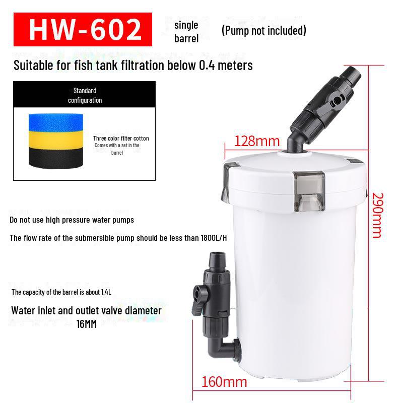 

Sensen Silent Внешний насос предварительной фильтрации для аквариумов White Bucket Body