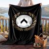 Warm Flannel Blanket Udinese Pattern, Lightweight Comfortable Throw Blanket for Bed Sofa Use