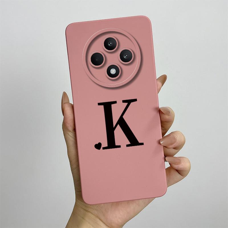 Per Oppo Reno12 F FS 5G 4G Custodia Cover Morbido Silicone TPU Lettere Carine Custodie Protettive Complete Per Reno 12F 12FS Bumper Fundas
