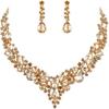 Shape Temperament Korean Style Earrings Wedding Jewelry Set Women Necklace Necklace Ear Studs Set