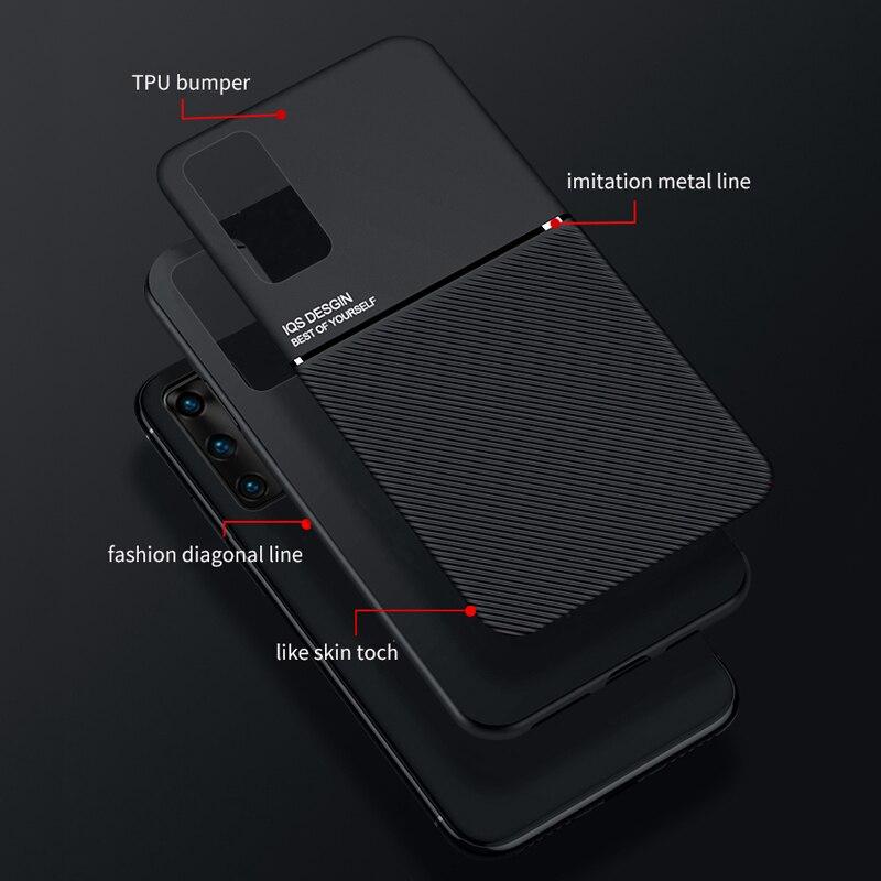 Lederen magnetische hoes voor Huawei P30 Pro Lite P20 P40 Honor 20 10 8X 10X Lite P30Pro P30Lite P20Lite Ingebouwde metalen plaatcovers