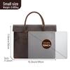 Men's Crazy Horse Leather Briefcase: Genuine Leather Business Casual Handbag with Computer and File Storage.
