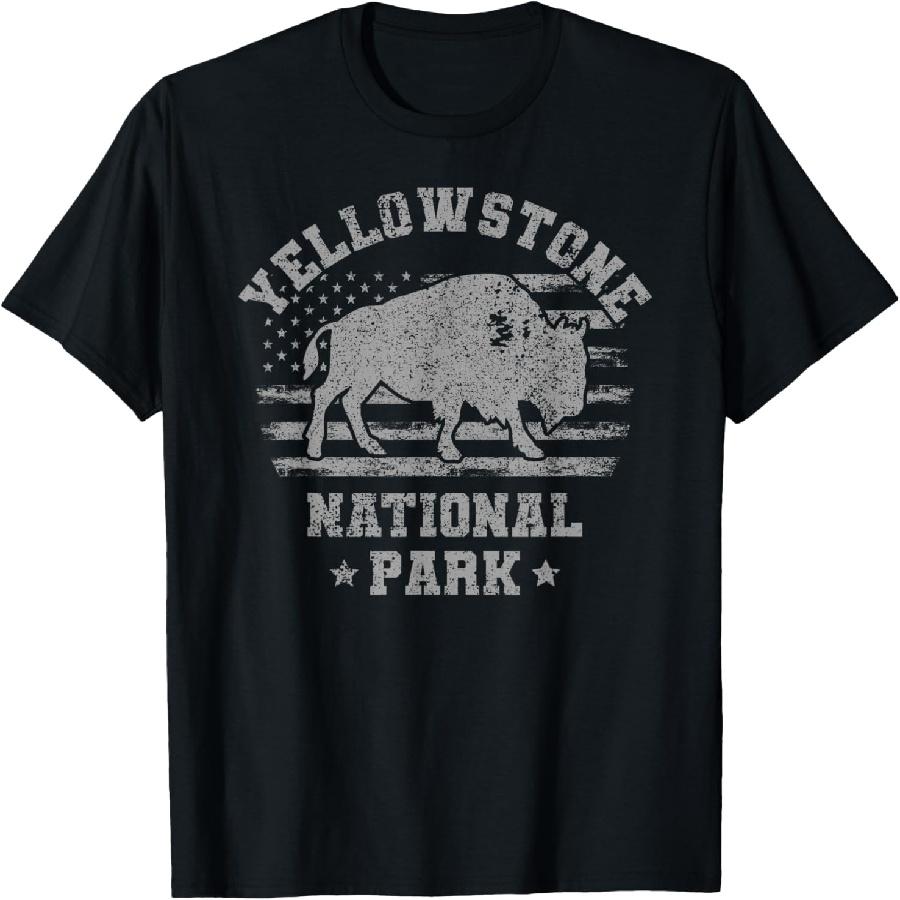 Retro Yellowstone National Park US Vintage Yellowstone T-Shirt XXXXXL чёрный