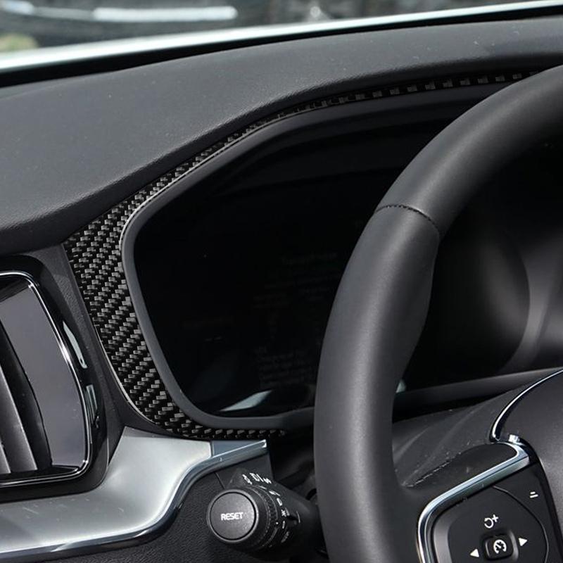 Real Carbon Fiber Car Accessories Speedometer Frame Cover Soft Sticker For Volvo XC60 2018 2024 2025