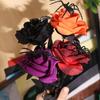 38cm Halloween Artificial Rose Realistic Fake Flower Spider Rose Bouquet  Vase Arrangement