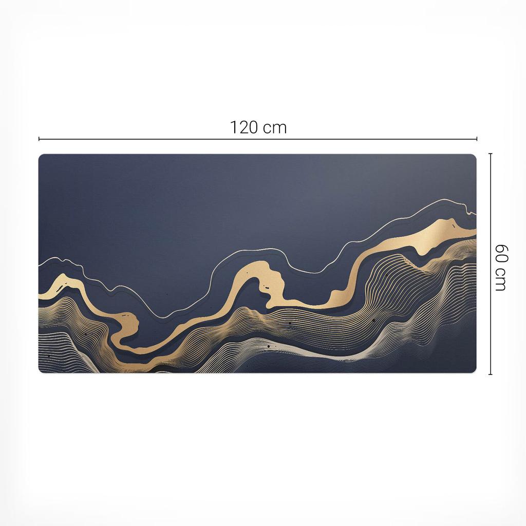 Vinyl Protective Mat for Workstation Abstract Waves 120X60 Cm