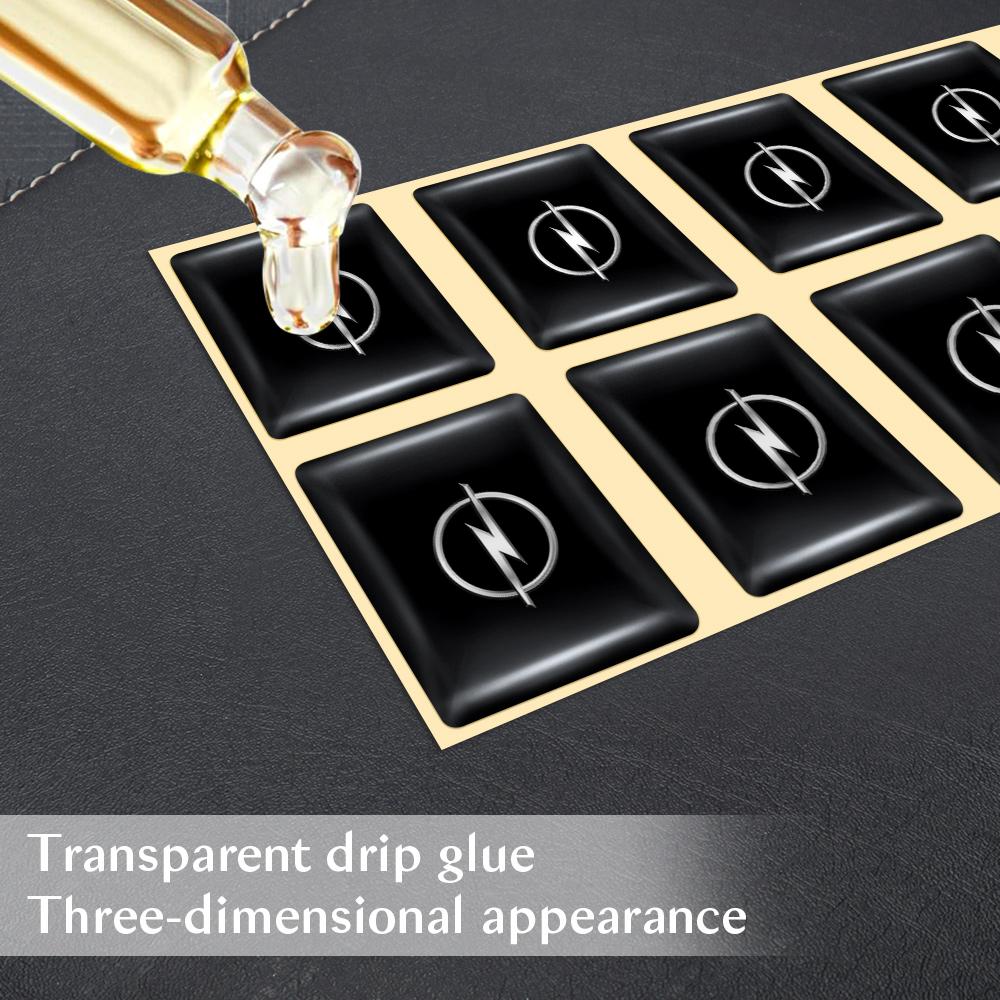 5/10/20/50Pcs Car Epoxy 3D Emblem Stickers Decal Decoration for Opel Astra H Insignia Antara Ampera Mokka Zafira Corsa Vauxhall KC5