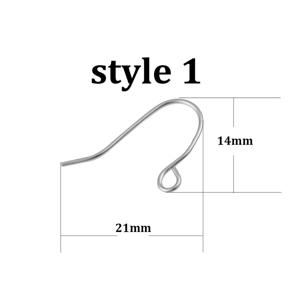 

50pcs/lot 316 Stainless Steel Earring Hooks Findings Earrings Clasps Hooks Fittings DIY Jewelry Making Accessories for Women