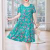 Dress Women Summer Sundress Casual Short Sleeve Dress Vestidos Female O-Neck Robe Oversized Bohemian Dresses