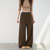 Women's High Waist Wide Leg Pants Loose Fit Sweatpants Drape Commuter Style Banana Trousers Spring Casual Bottoms