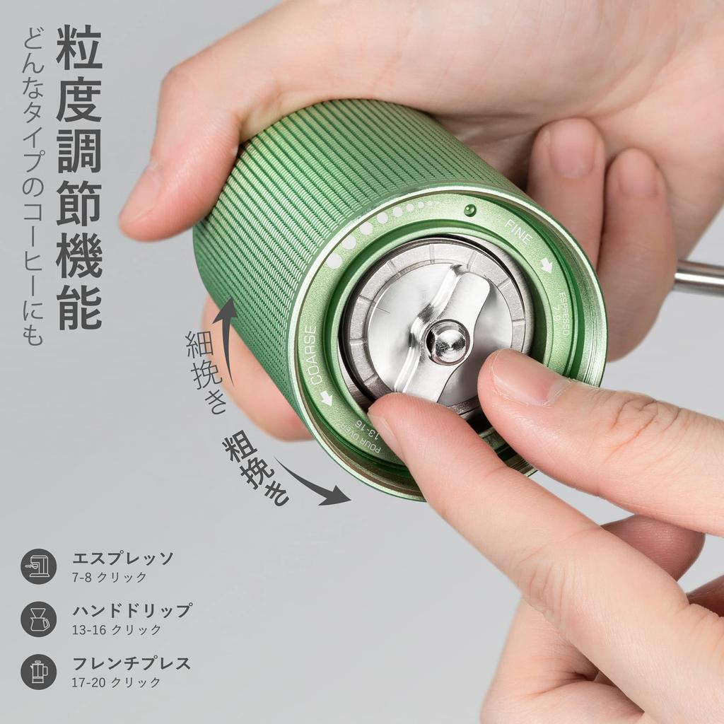 TIMEMORE New All-Metal Manual Coffee Grinder, Timemore C3S, with Stainless Steel Grinding Grinders, Adjustable Coarseness, Lightweight, and