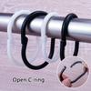 100pcs Smooth Sliding Shower Hooks With Locking Mechanism Waterproof Snap Lock Rings Bathroom Curtain Rod Attachments