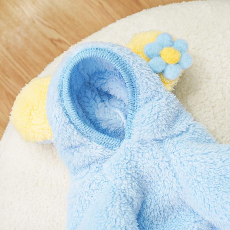 Pet Dog Warm Fleece Four-Legged Jumpsuit Winter Fall - Bear Design Teddy Poodle French Bulldog Corgi