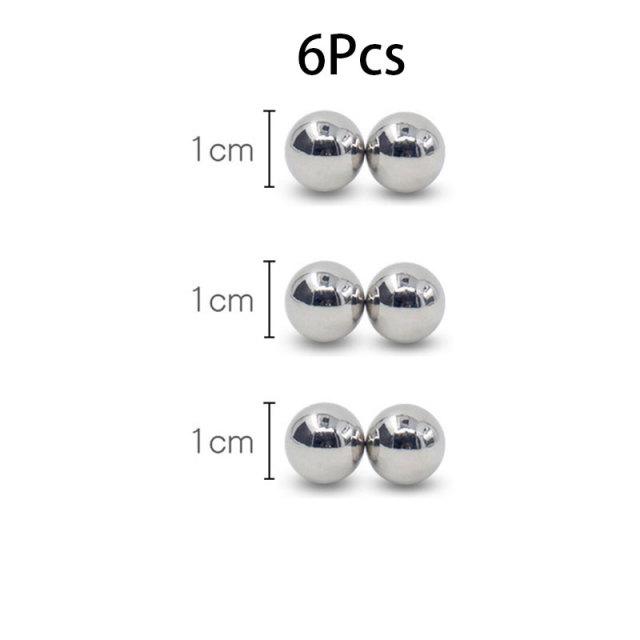 New 10mm Nipple Clamps Powerful Magnetic Orbs Clitoris Stimulate BDSM Bondage Set Adult Erotic Accessories Sex Toys For Woman Couple
