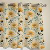Flowers Leaves Vintage Window Curtains for Living Room Luxury Bedroom Curtain Kitchen Blinds Drapes Curtains