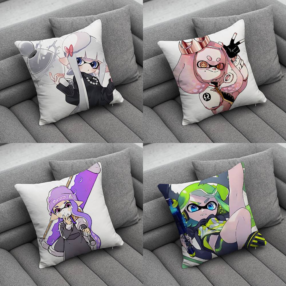 Splatoon Agent Pearl Inkling Creative Patterned Pillowcases for Interior Decoration Office Living Room Home