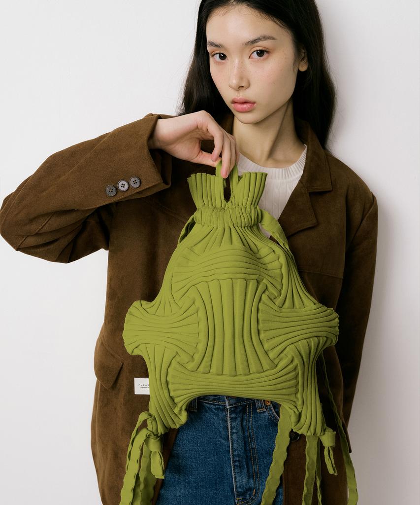 Pleatsmama New Bow Backpack Olive