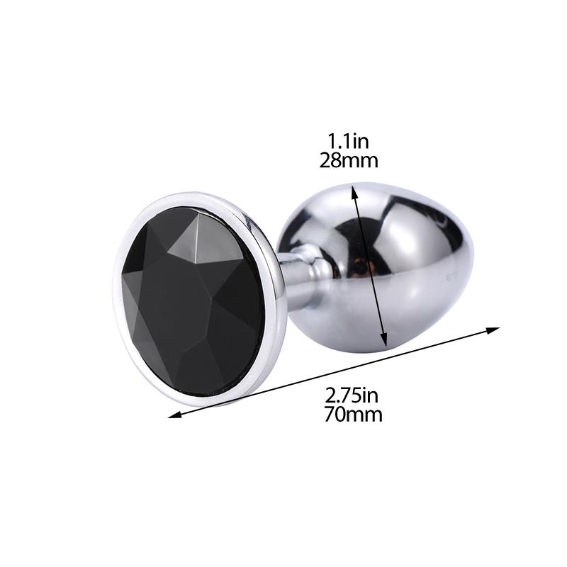 Metal Anal Plug Sex Toys Adult Anal Expansion Training Masturbation Woman/Man Ass Round Crystal Jewelry Butt Plug SM Adult