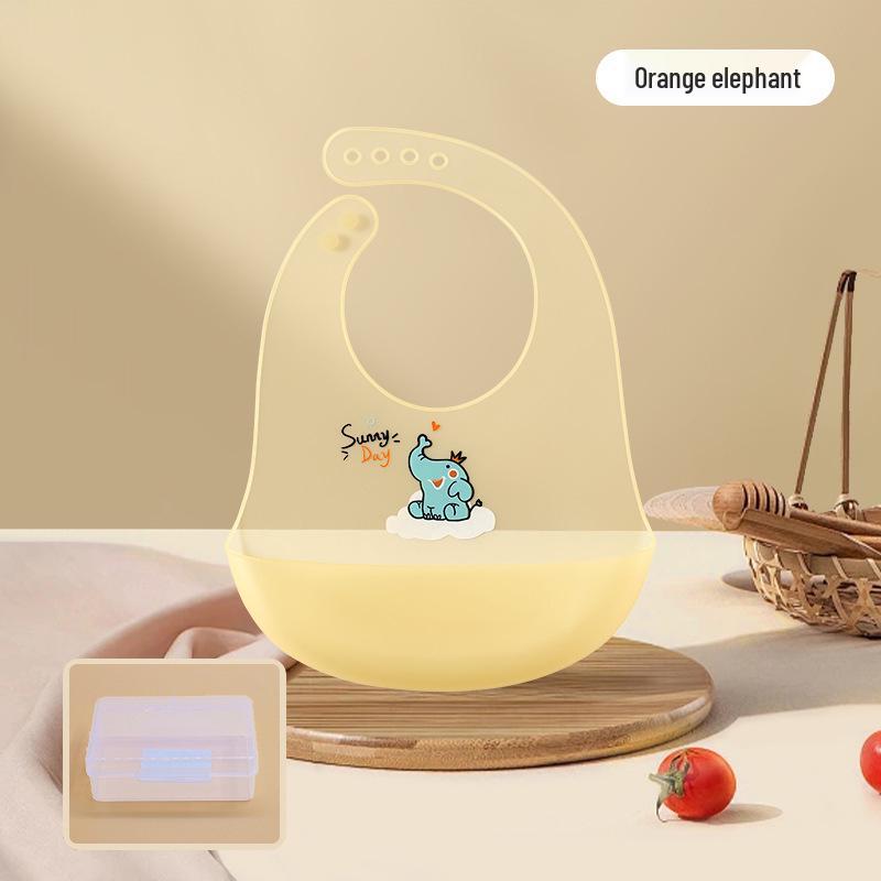 Lightweight Waterproof Silicone Bib for Babies - Dribble & Food Protection