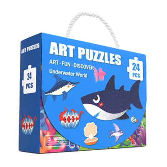 24/48/60Pcs/Set Cartoon Jigsaw Puzzle Toy Animal Vehicle Dinosaur Preschool Leaning Puzzle Game Toddlers Boys
