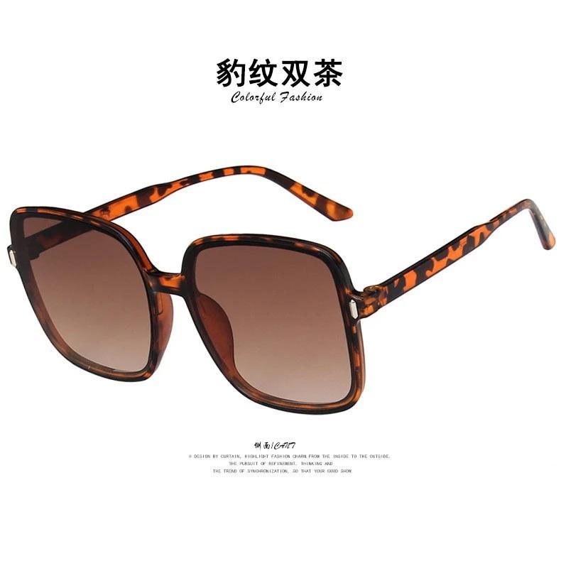 New Vintage Square Women's Sunglasses Luxury Designer Sun Glasses Classic Eyeglasses Lady UV400 Big Frame Mirror Lentes De Sol
