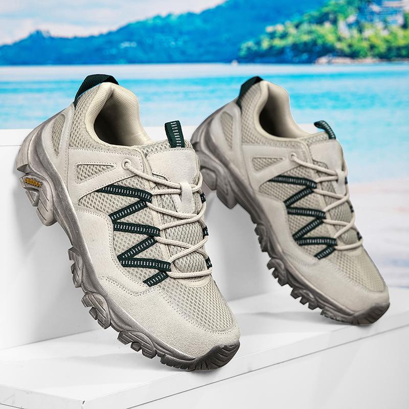 

Высококачественные мужские кроссовки для походов для женщин, сетчатые дышащие кроссовки для активного отдыха, мужские нескользящие спортивные туфли для скалолазания, мужская обувь для ходьбы 36 бежевый