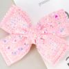 Rhinestone Bow Hair Clips Sweet Ribbon Barrette Baby Girls Sparkling Crystal Hairpins For  Children Kids Headwear Accessories